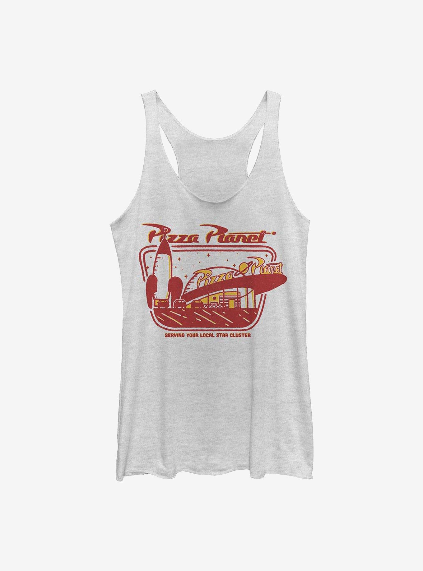 Disney Pixar Toy Story Pizza Planet Slice Womens Tank Top, WHITE HTR, hi-res