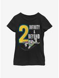 Disney Pixar Toy Story Infinity And Beyond Buzz Youth Girls T-Shirt, BLACK, hi-res