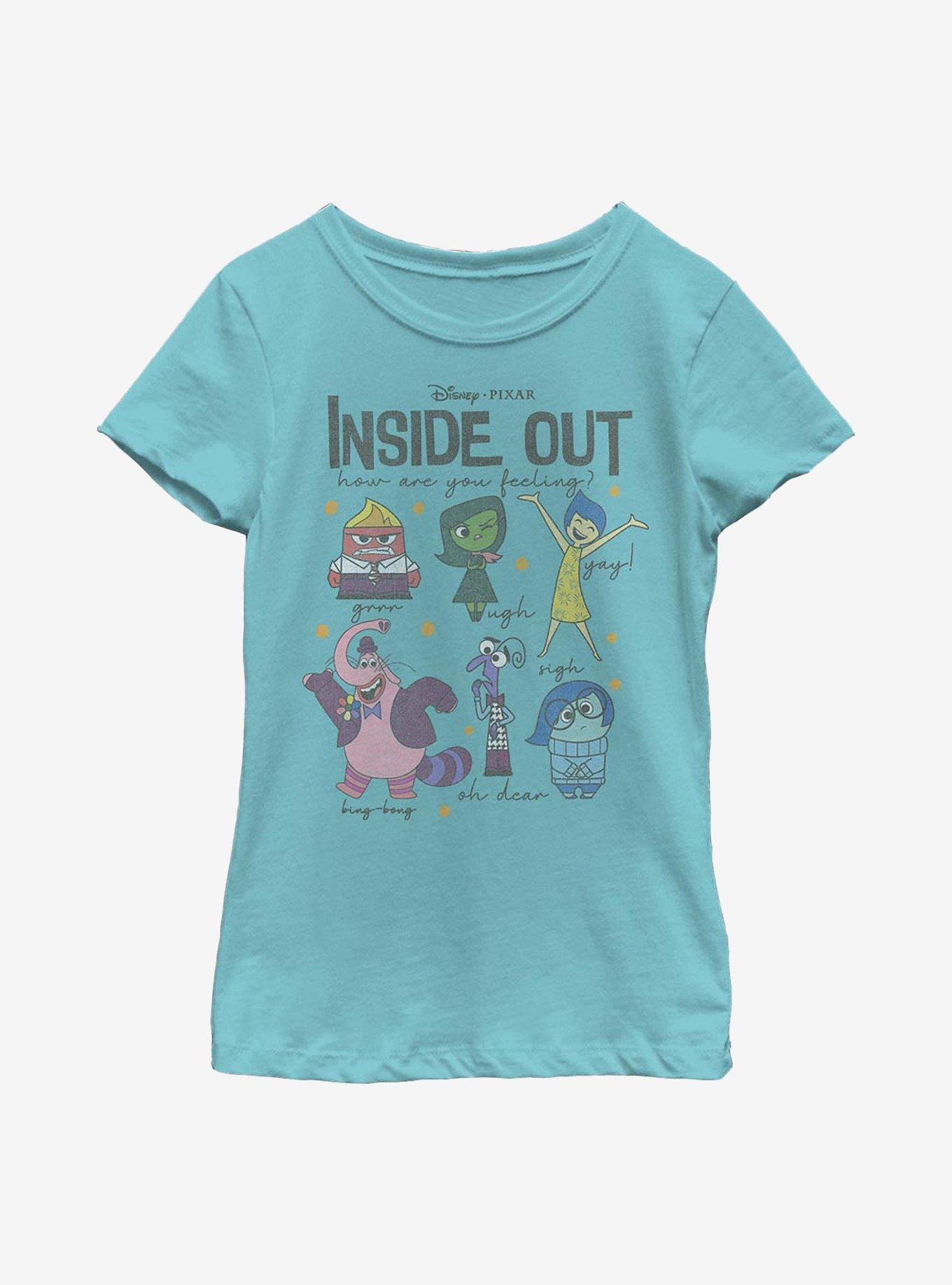 Disney Pixar Inside Out Feels Youth Girls T-Shirt, TAHI BLUE, hi-res