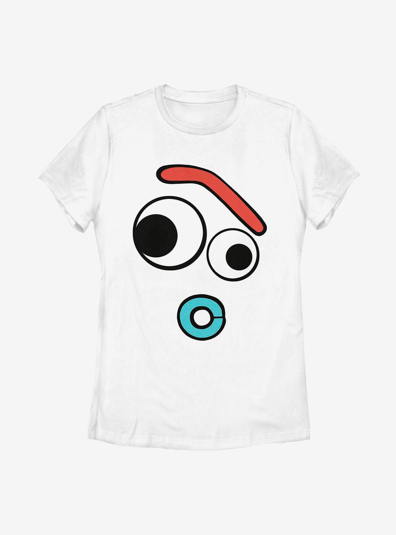 Disney Pixar Toy Story 4 Big Face Curious Forky Womens T-Shirt, WHITE, hi-res