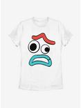 Disney Pixar Toy Story 4 Big Face Scared Forky Womens T-Shirt, WHITE, hi-res