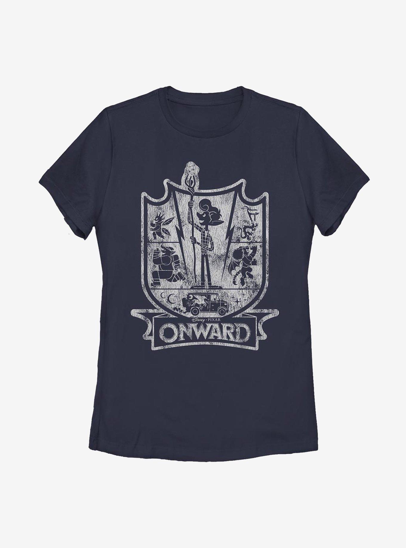 Disney Pixar Onward Crest Womens T-Shirt, NAVY, hi-res