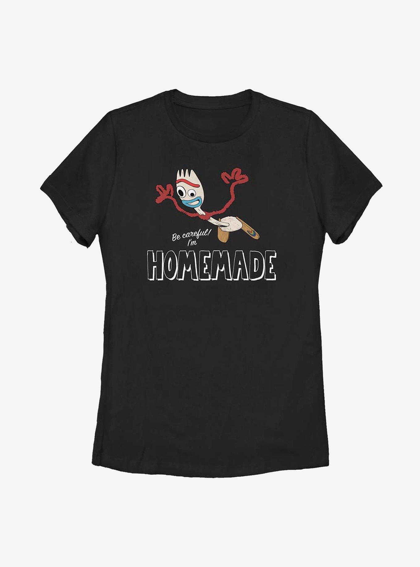 Disney Pixar Toy Story 4 Forky Homemade Womens T-Shirt, BLACK, hi-res