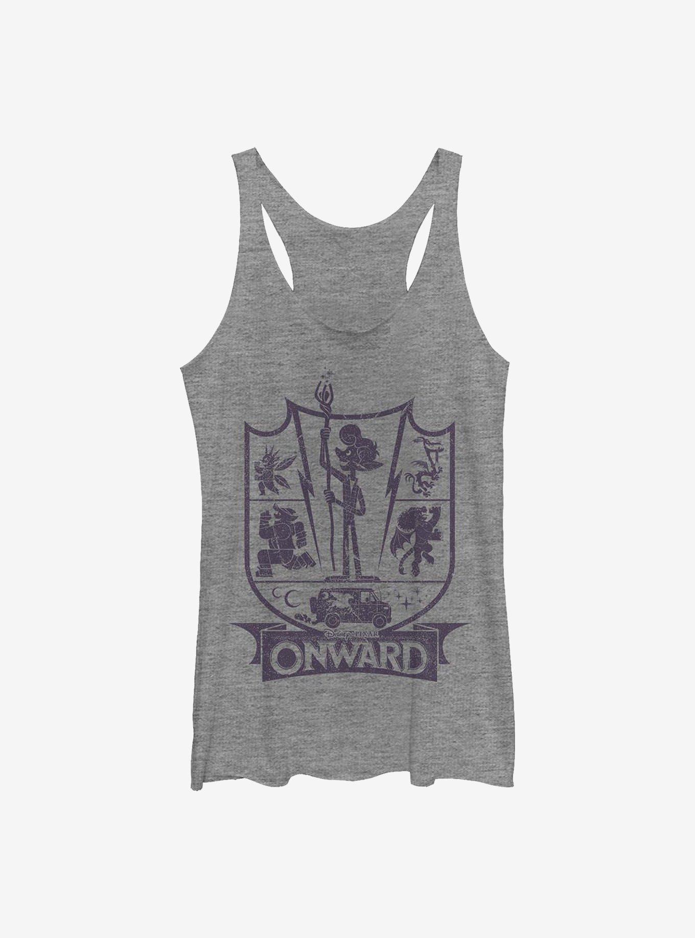 Disney Pixar Onward Charcoal Ian Badge Womens Tank Top, GRAY HTR, hi-res