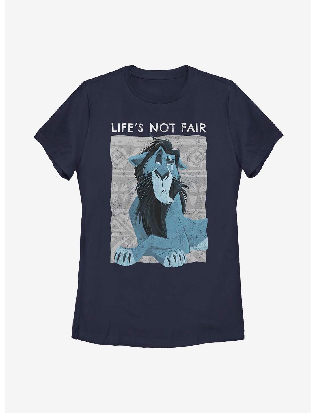 Plus Size Disney The Lion King Scar Not Fair Womens T-Shirt, NAVY, hi-res
