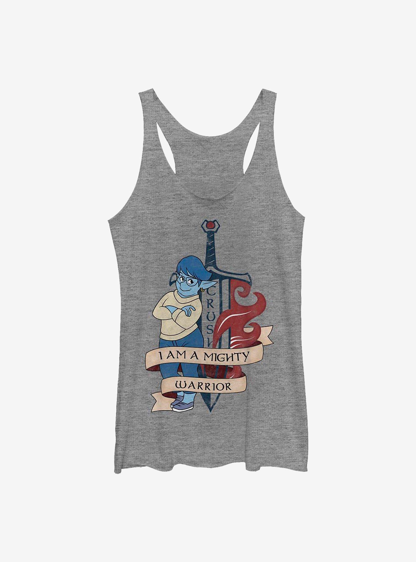 Disney Pixar Onward Mighty Warrior Womens Tank Top, GRAY HTR, hi-res