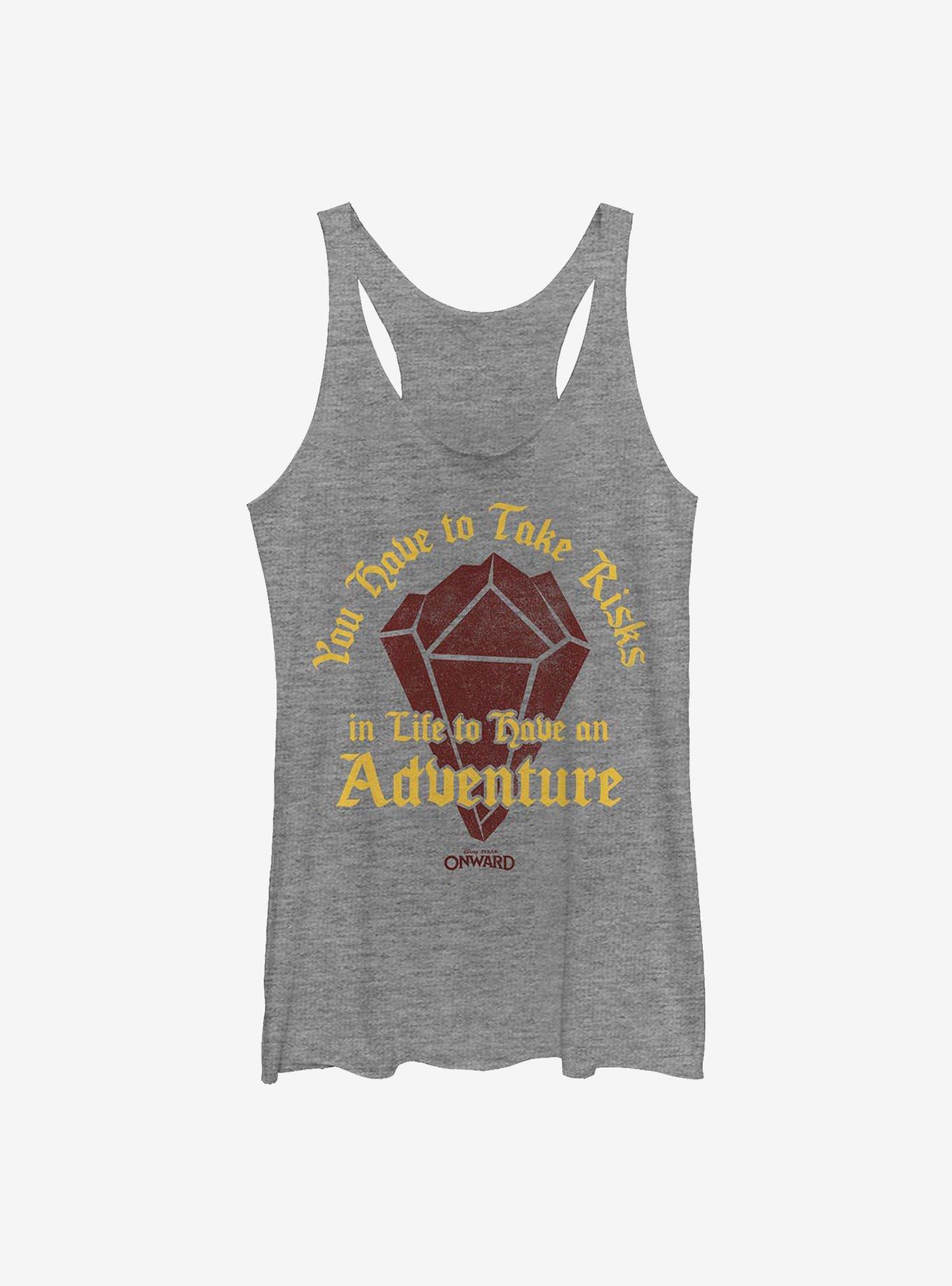 Disney Pixar Onward Risk For Adventure Womens Tank Top, GRAY HTR, hi-res