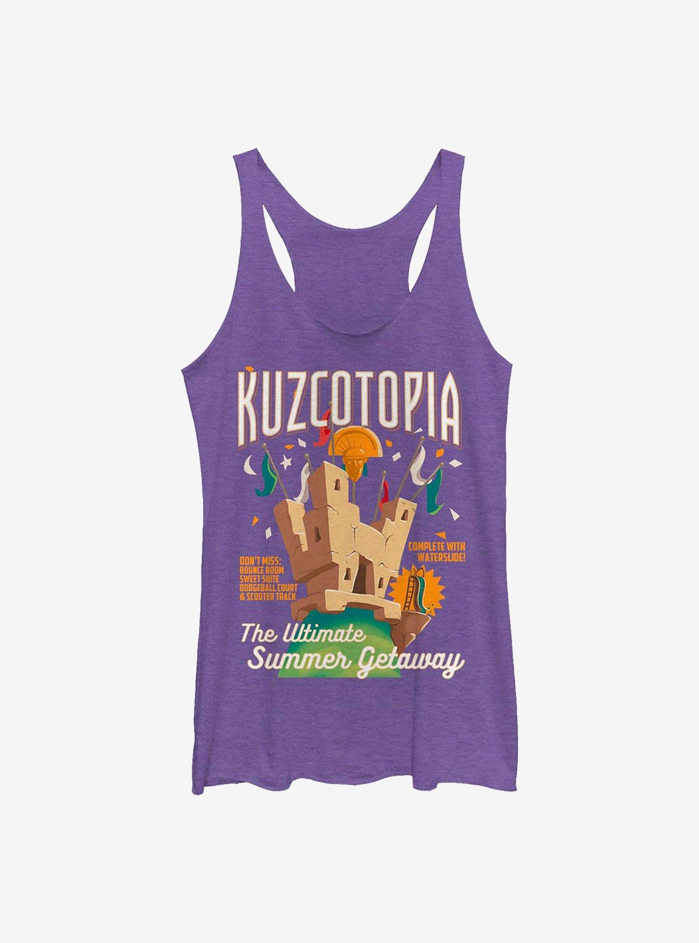 Disney The Emperor's New Groove Kuzcotopia Ad Womens Tank Top, PUR HTR, hi-res