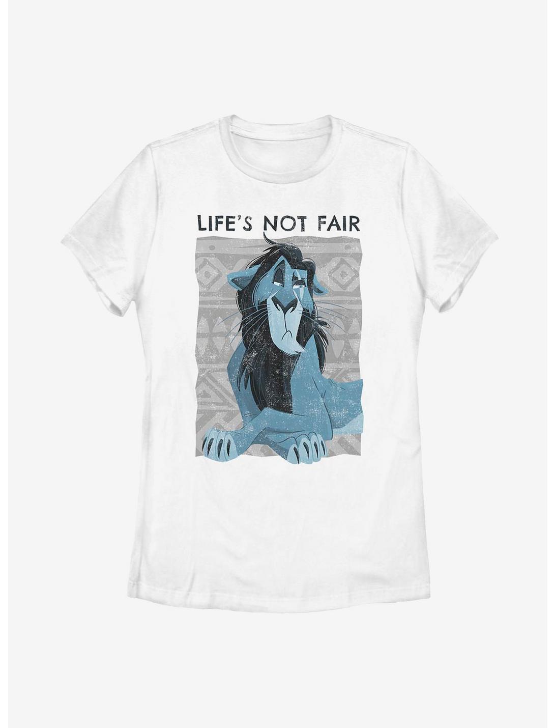 Disney The Lion King Scar Not Fair Womens T-Shirt, WHITE, hi-res