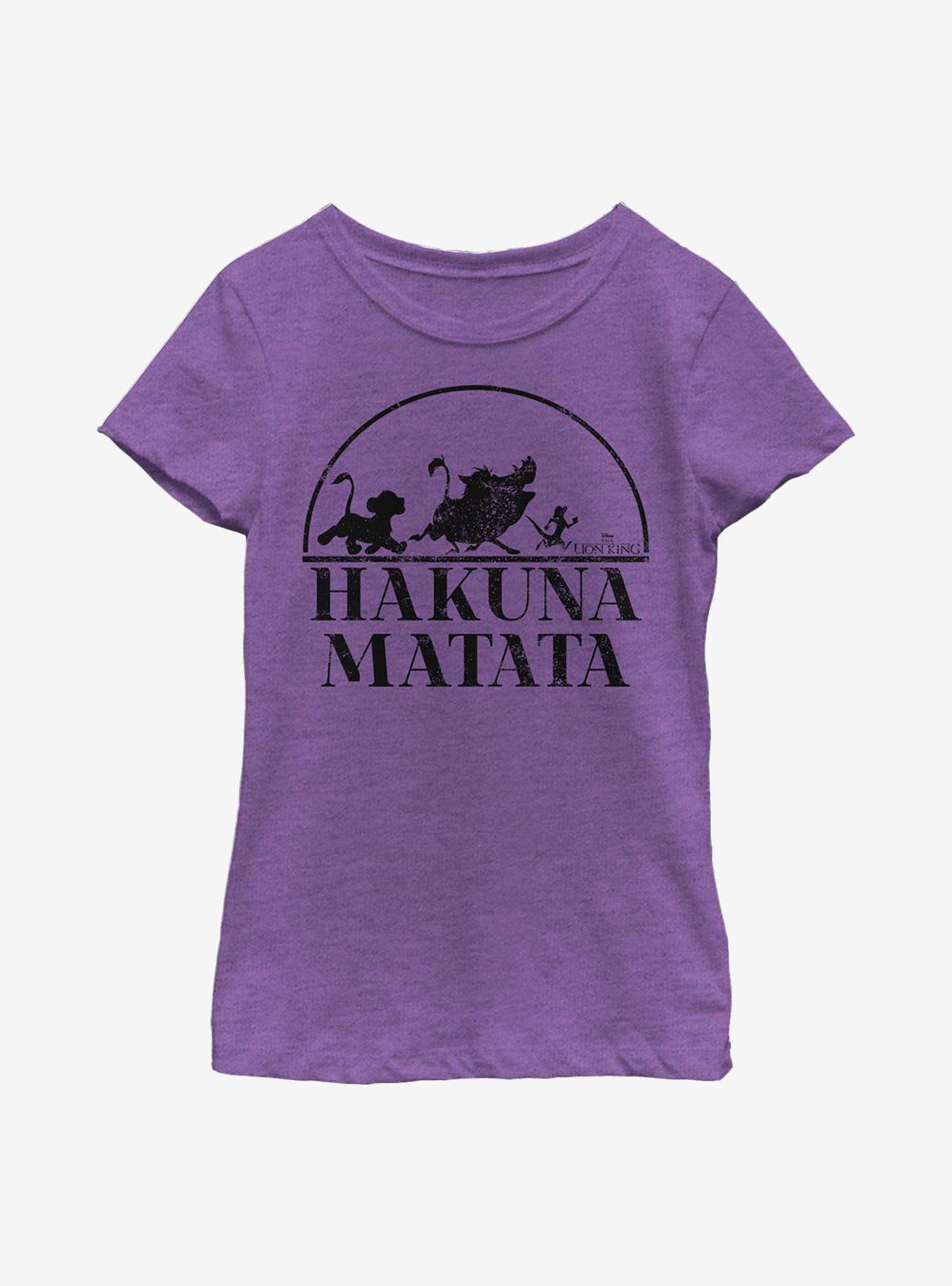 Disney The Lion King Hakuna Matata Log Walk Youth Girls T-Shirt, PURPLE BERRY, hi-res