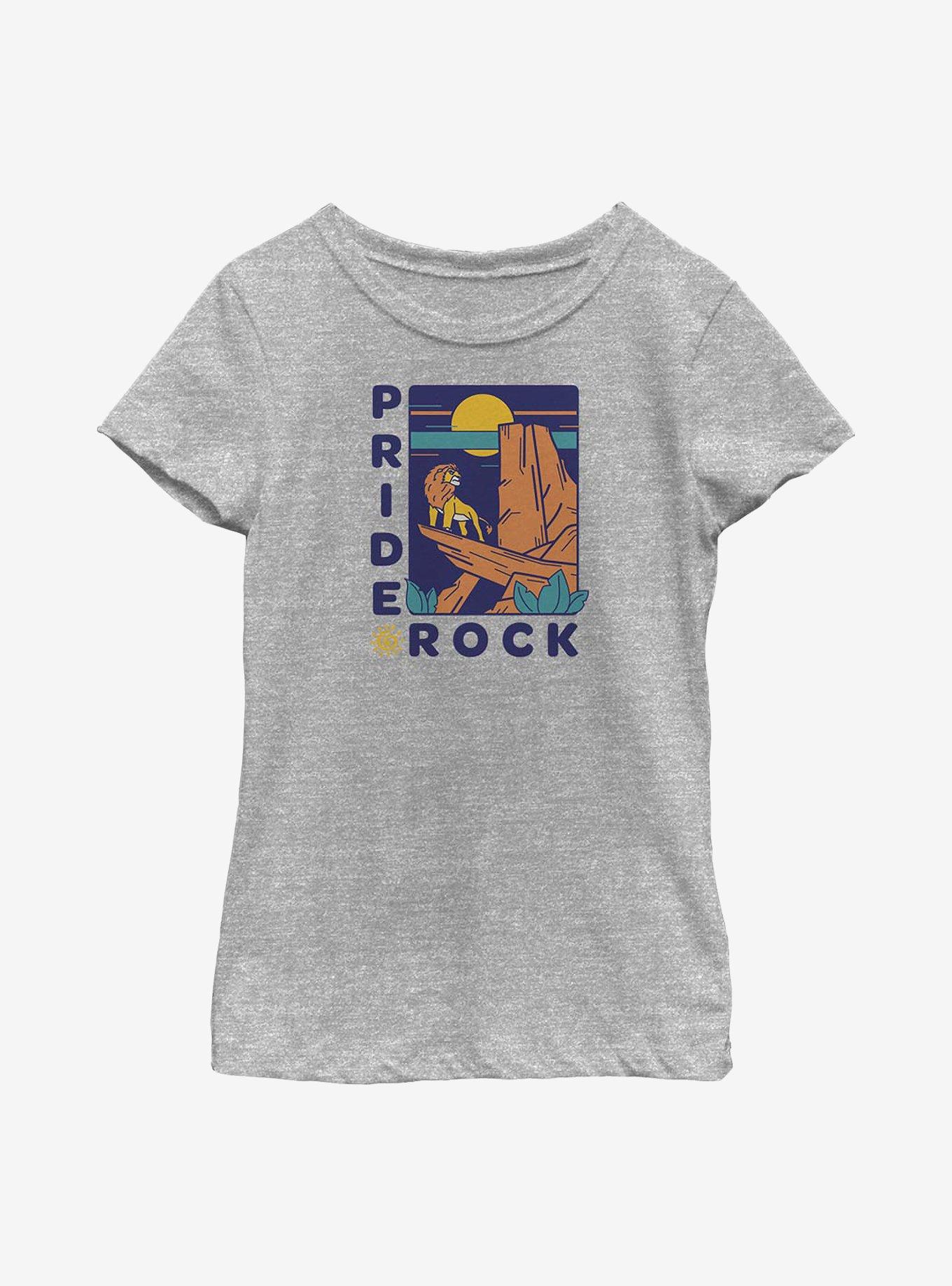 Disney The Lion King Pride Rock Badge Youth Girls T-Shirt, ATH HTR, hi-res