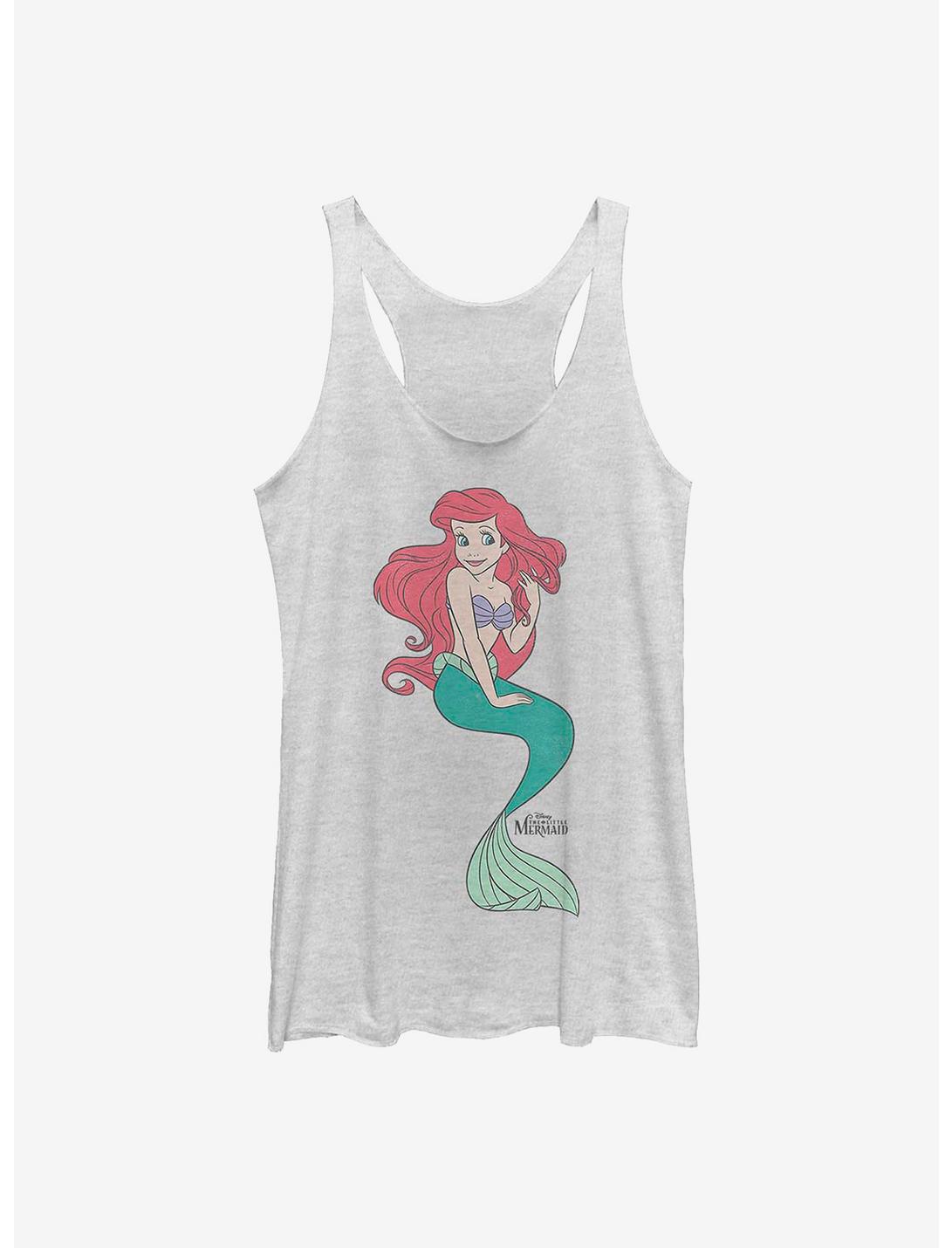 Disney The Little Mermaid Ariel Big Vintage Womens Tank Top, WHITE HTR, hi-res
