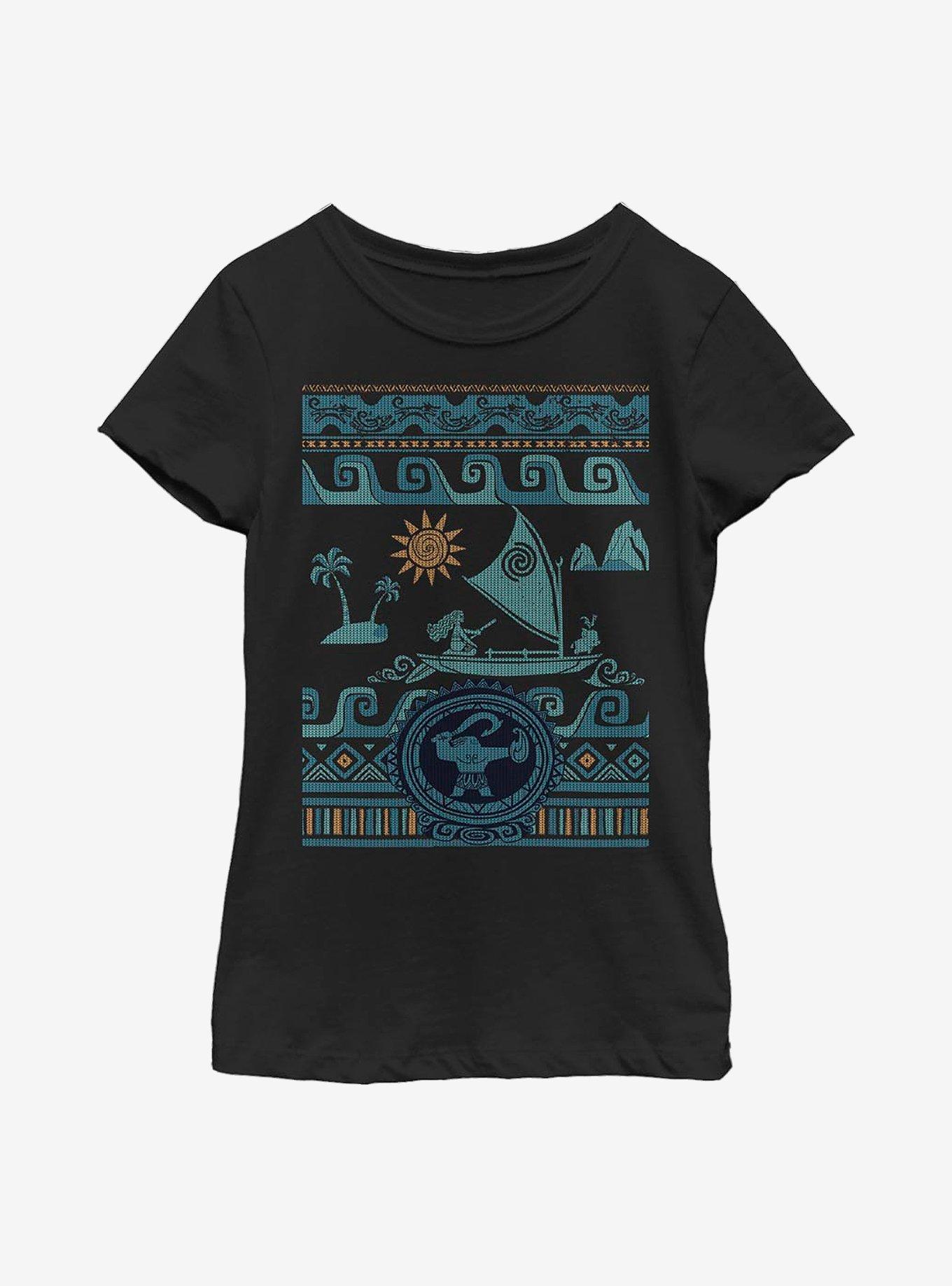 Disney Moana Wayfinding Collage Youth Girls T-Shirt, , hi-res