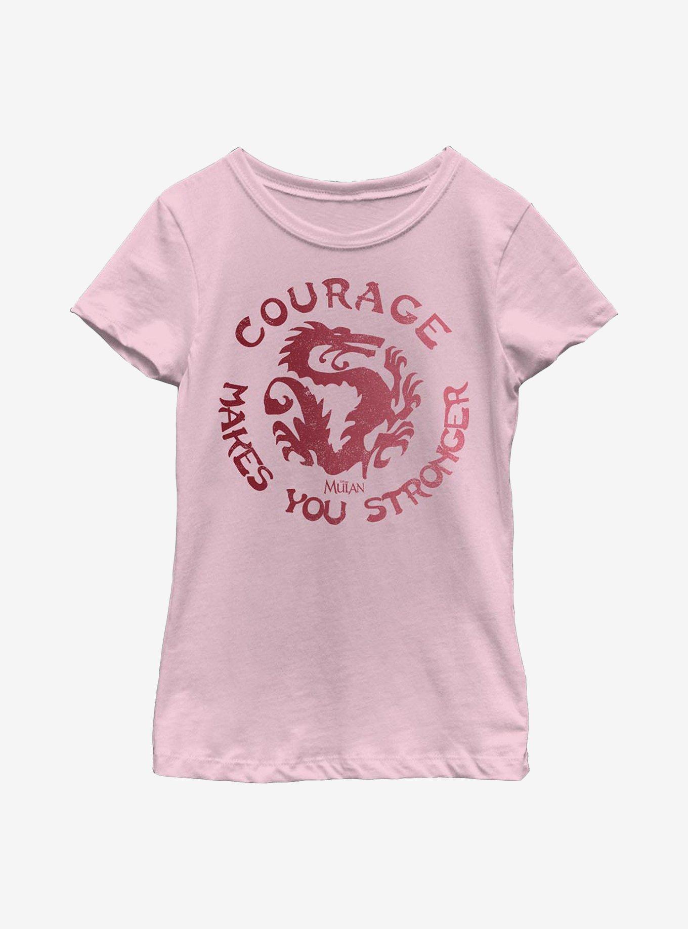 Disney Mulan Courage Youth Girls T-Shirt, PINK, hi-res