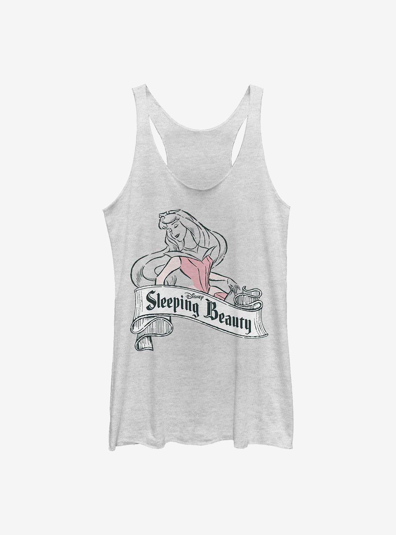 Disney Sleeping Beauty Antique Aurora Womens Tank Top, WHITE HTR, hi-res