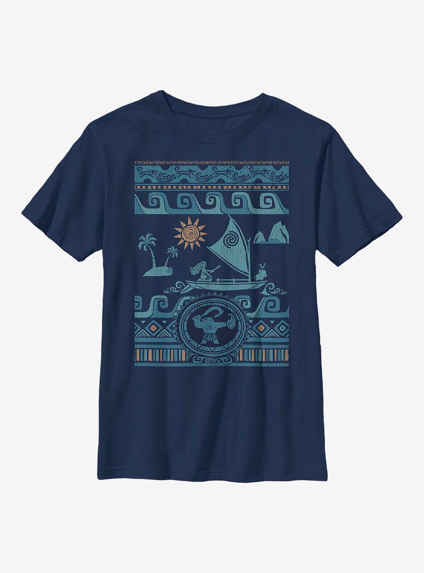 Disney Moana Wayfinding Collage Youth T-Shirt, , hi-res