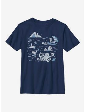 Disney Moana Voyage Collage Youth T-Shirt, , hi-res