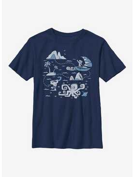 Disney Moana Voyage Collage Youth T-Shirt, , hi-res