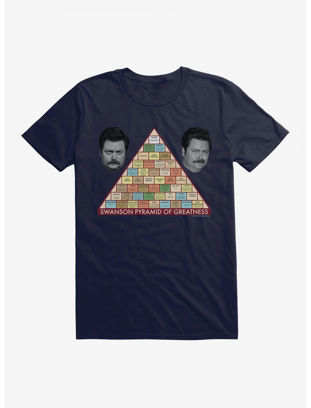 Parks And Recreation Swanson Pyramid Of Greatness T-Shirt, NAVY, hi-res