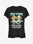 Animal Crossing Dodo Bros. Girls T-Shirt, BLACK, hi-res
