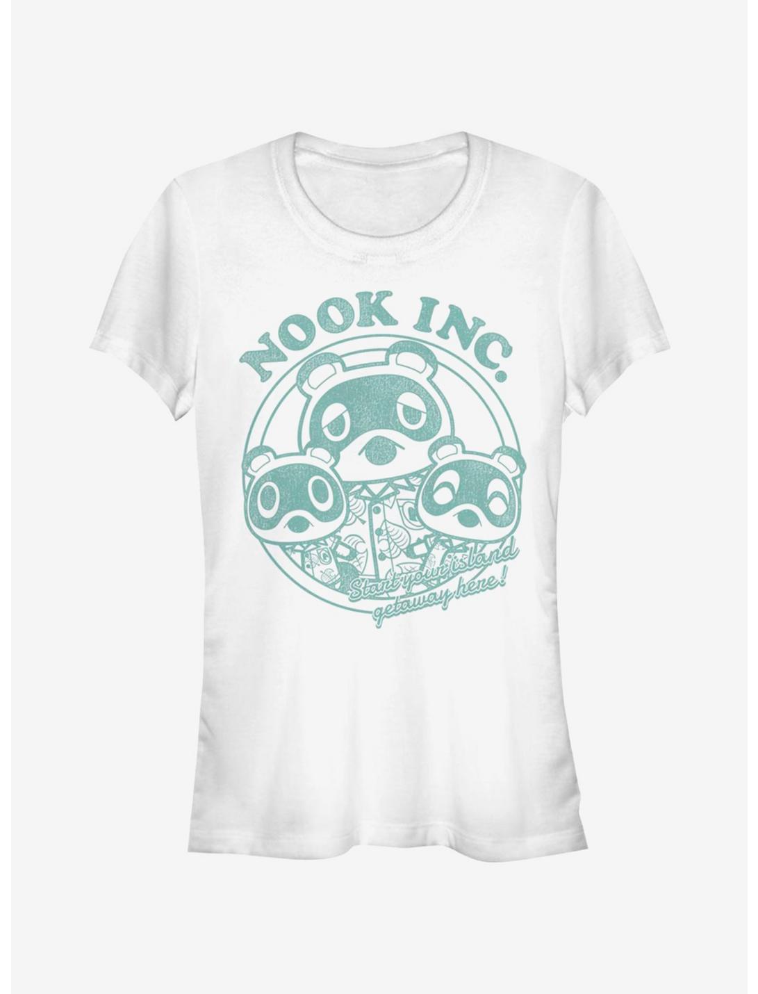 Animal Crossing Nook Inc. Getaway Girls T-Shirt, WHITE, hi-res
