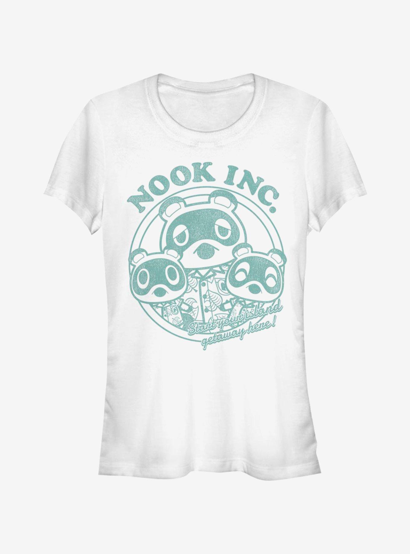 Animal Crossing Nook Inc. Getaway Girls T-Shirt, WHITE, hi-res