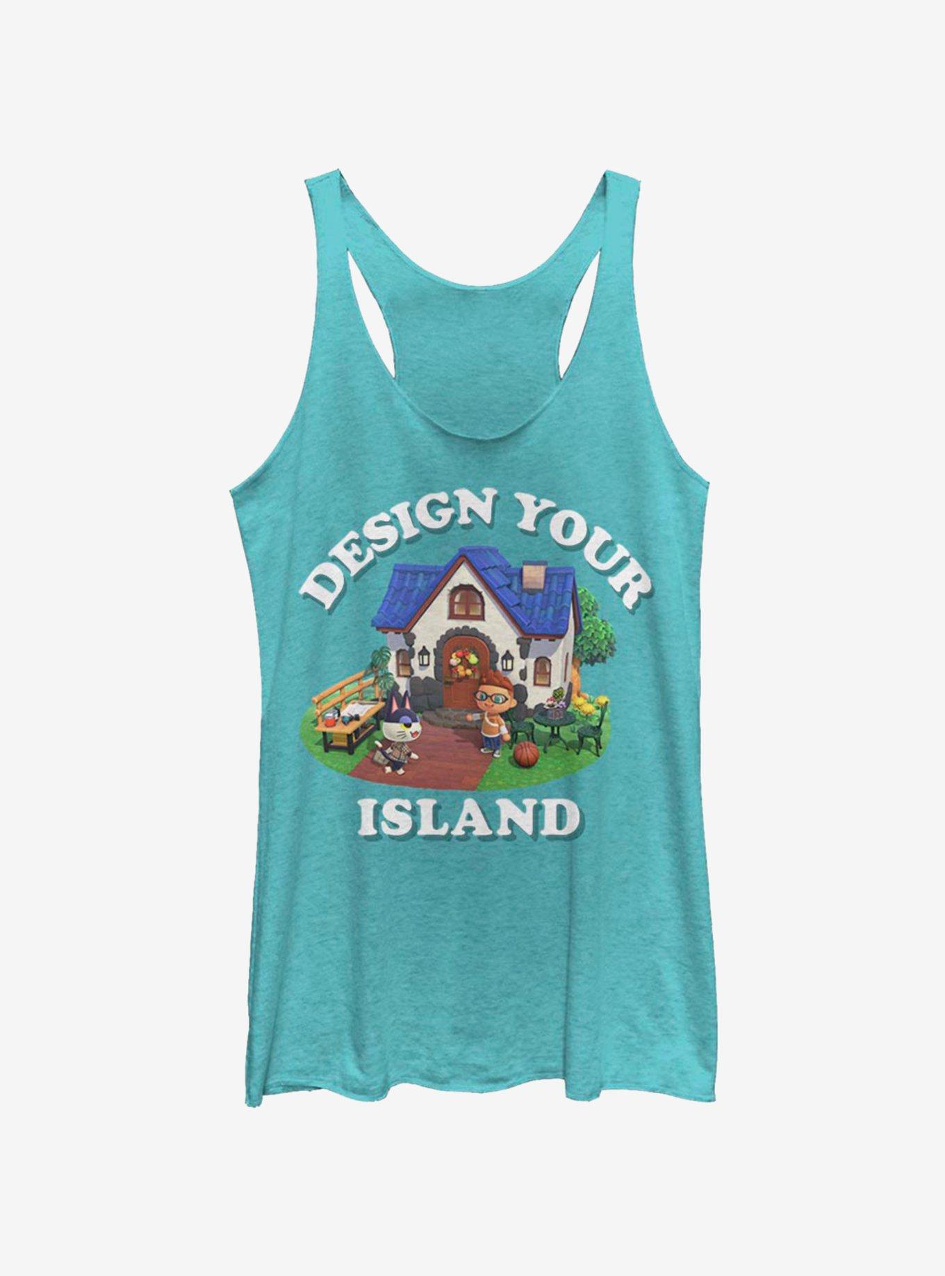 Animal Crossing Design Your Island Girls Tank, TAHI BLUE, hi-res