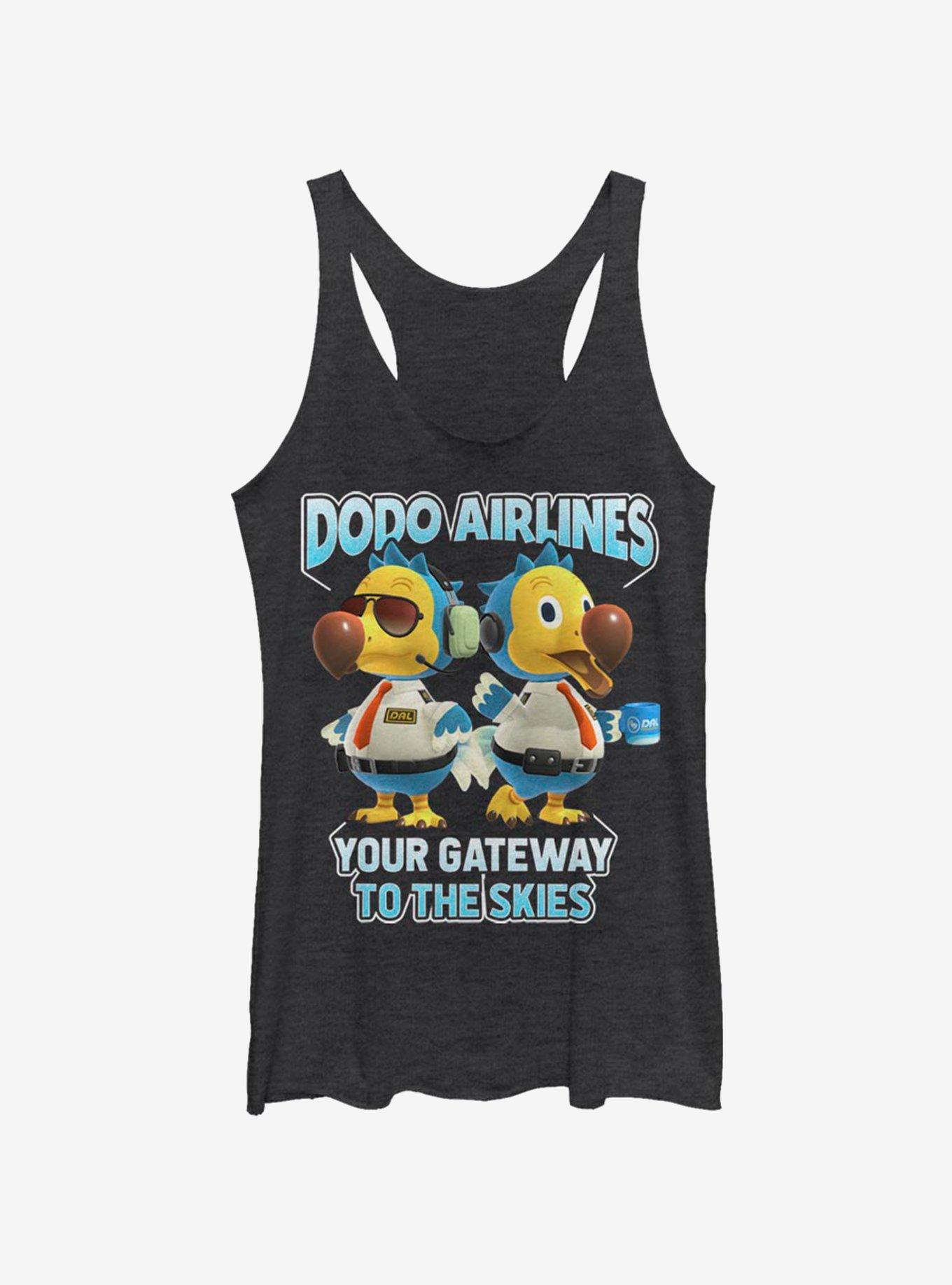 Animal Crossing Dodo Bros. Girls Tank, BLK HTR, hi-res