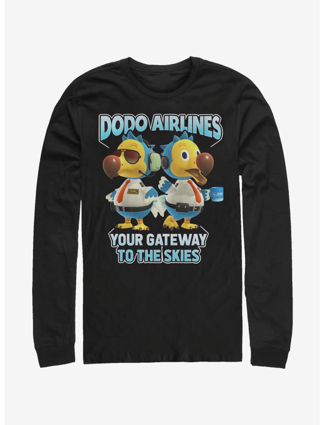 Animal Crossing Dodo Bros. Long-Sleeve T-Shirt, BLACK, hi-res