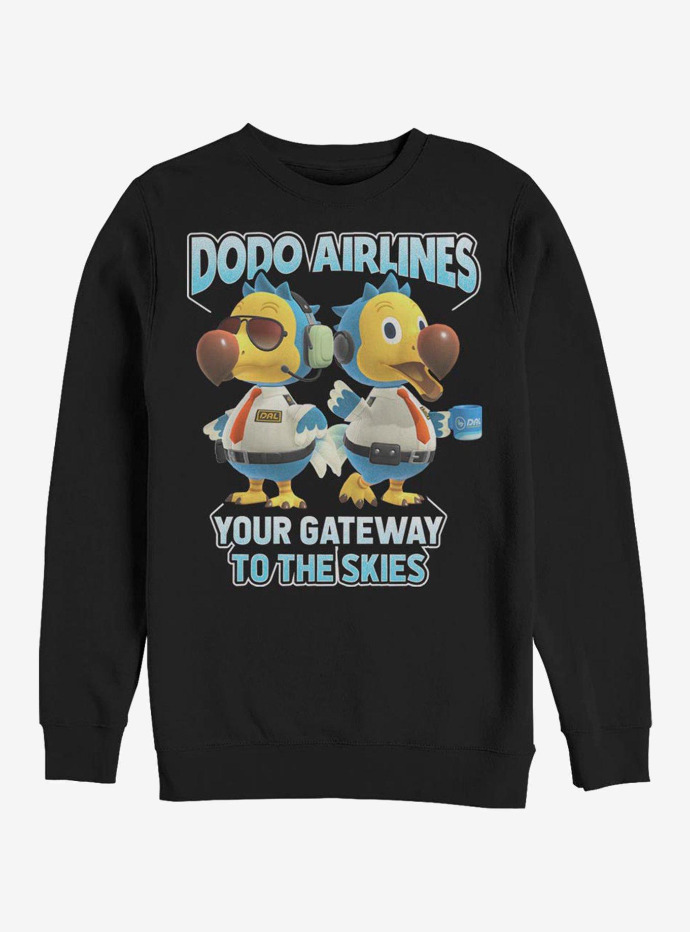 Animal Crossing Dodo Bros. Sweatshirt, BLACK, hi-res