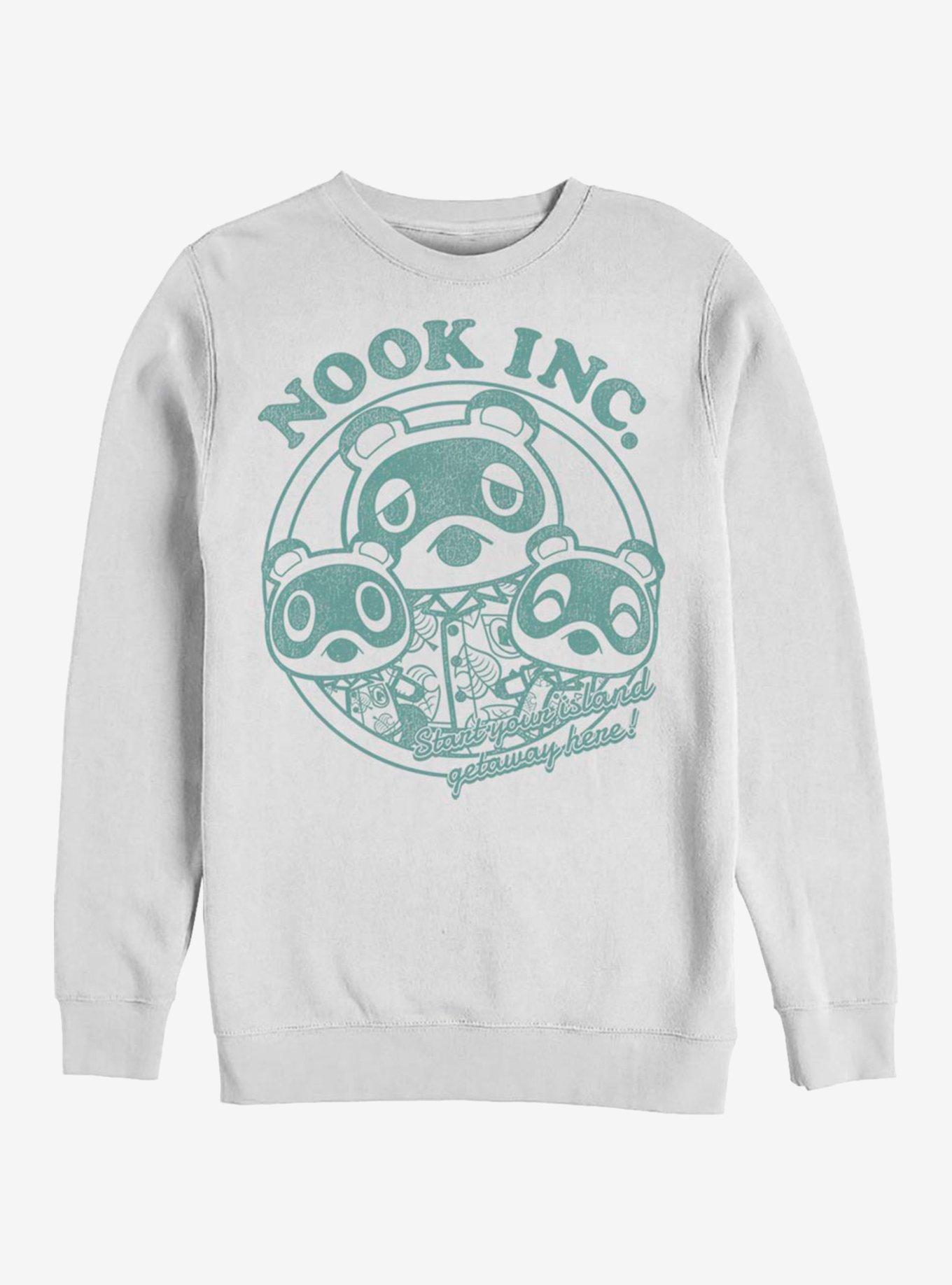 Animal Crossing Nook Inc. Getaway Sweatshirt, WHITE, hi-res