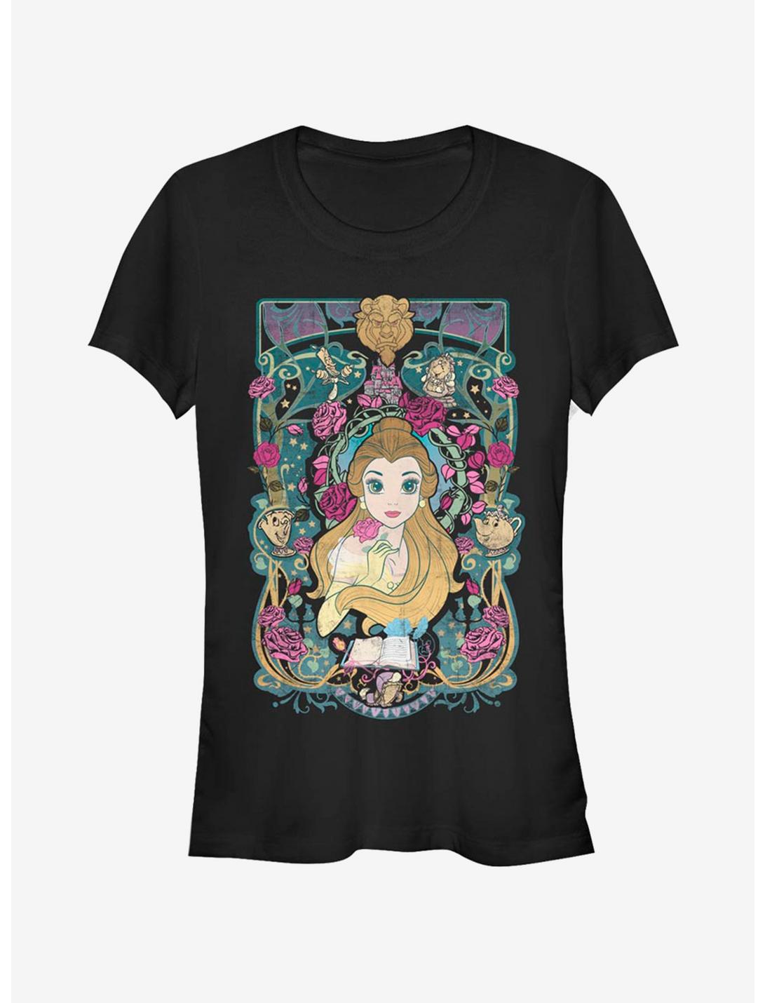 Disney Beauty And The Beast Belle Veau Girls T-Shirt, BLACK, hi-res
