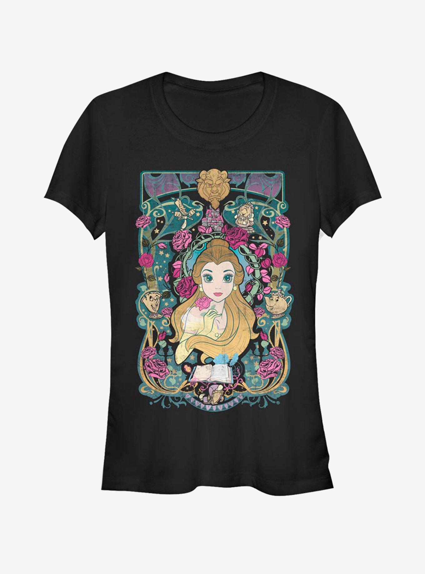 Disney Beauty And The Beast Belle Veau Girls T-Shirt, BLACK, hi-res