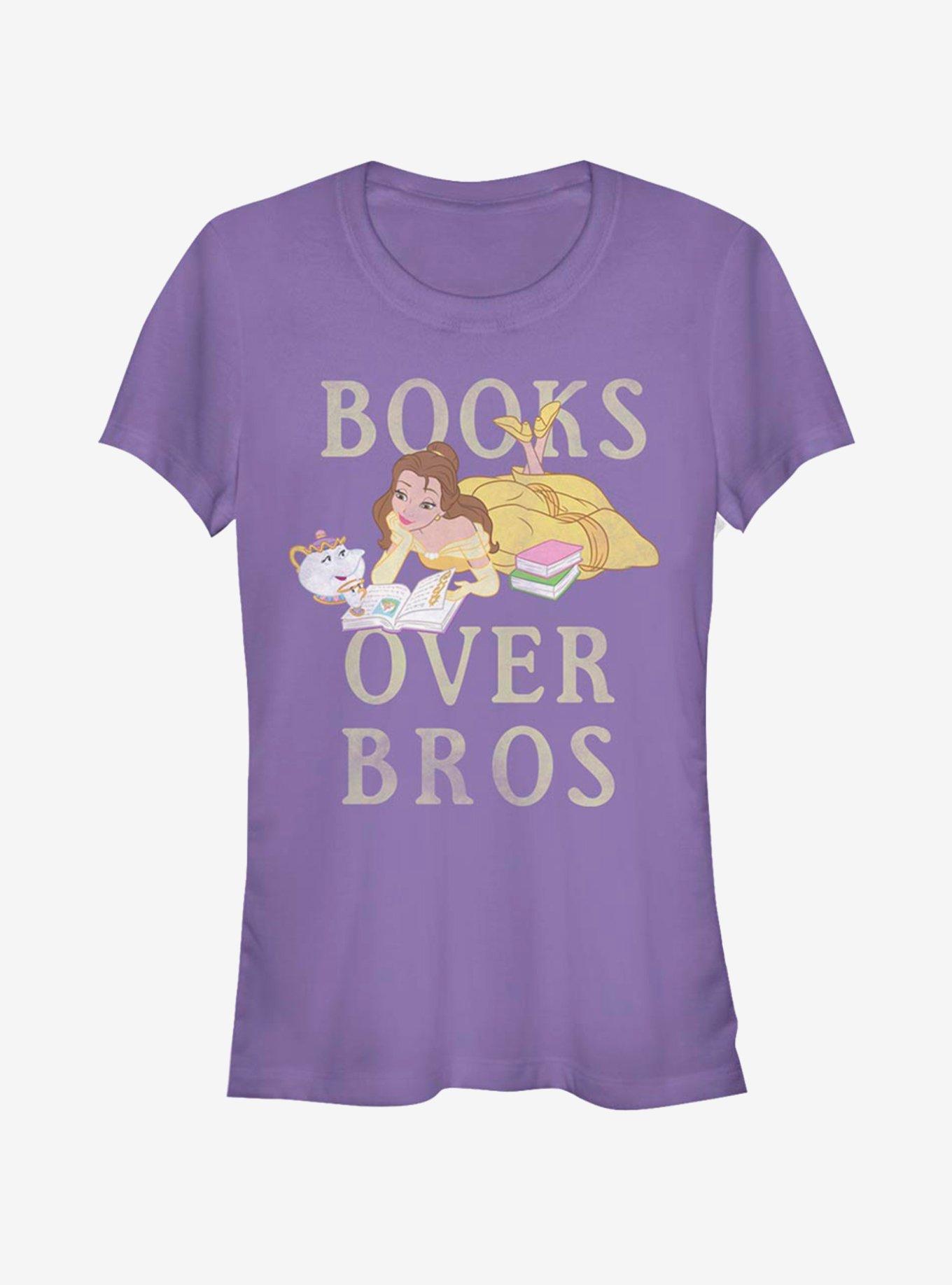 Disney Beauty And The Beast Books Before Bros Girls T-Shirt, PURPLE, hi-res