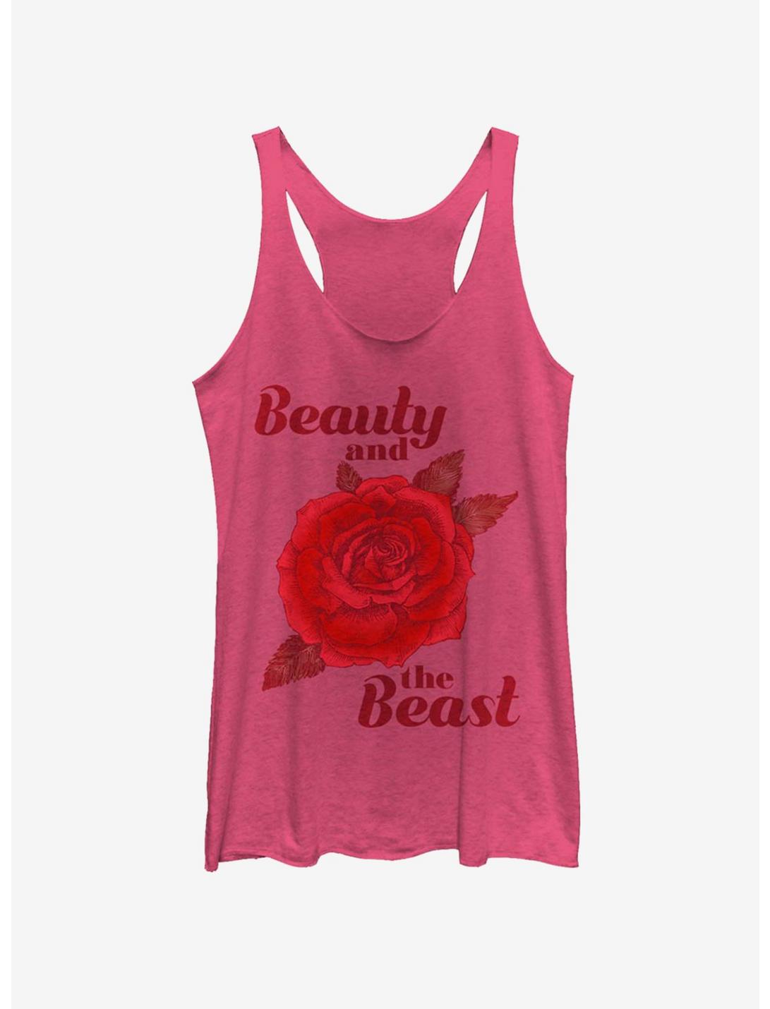 Disney Beauty And The Beast Beauty Rose Girls Tank, PINK HTR, hi-res