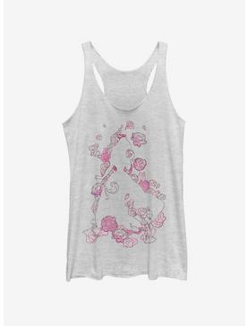 Disney Beauty And The Beast Beauty Silhouette Girls Tank, WHITE HTR, hi-res