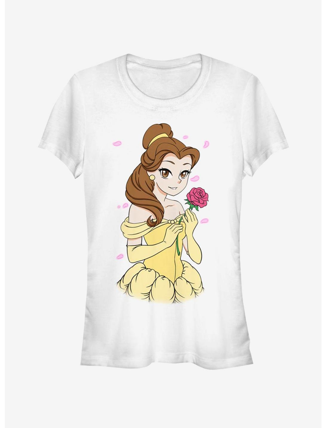 Disney Beauty And The Beast Anime Belle Girls T-Shirt, WHITE, hi-res