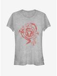 Disney Mulan Mushu Ink Wash Girls T-Shirt, ATH HTR, hi-res