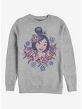 Disney Mulan Floral Mulan Crew Sweatshirt, ATH HTR, hi-res