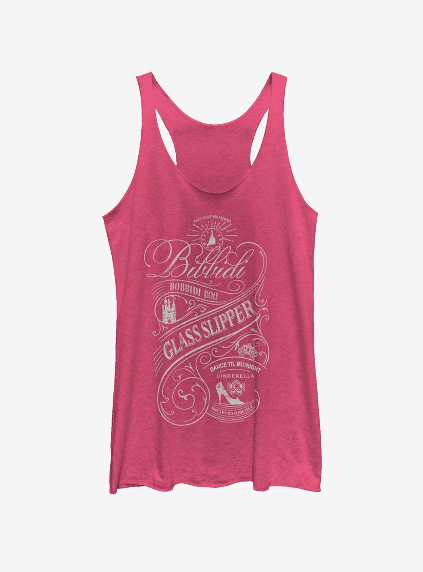 Disney Cinderella Glass Slipper Girls Tank, PINK HTR, hi-res