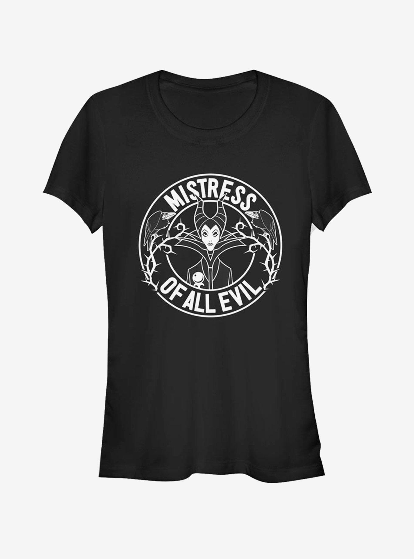 Disney Sleeping Beauty Maleficent Mistress Of Evil Stamp Girls T-Shirt, BLACK, hi-res