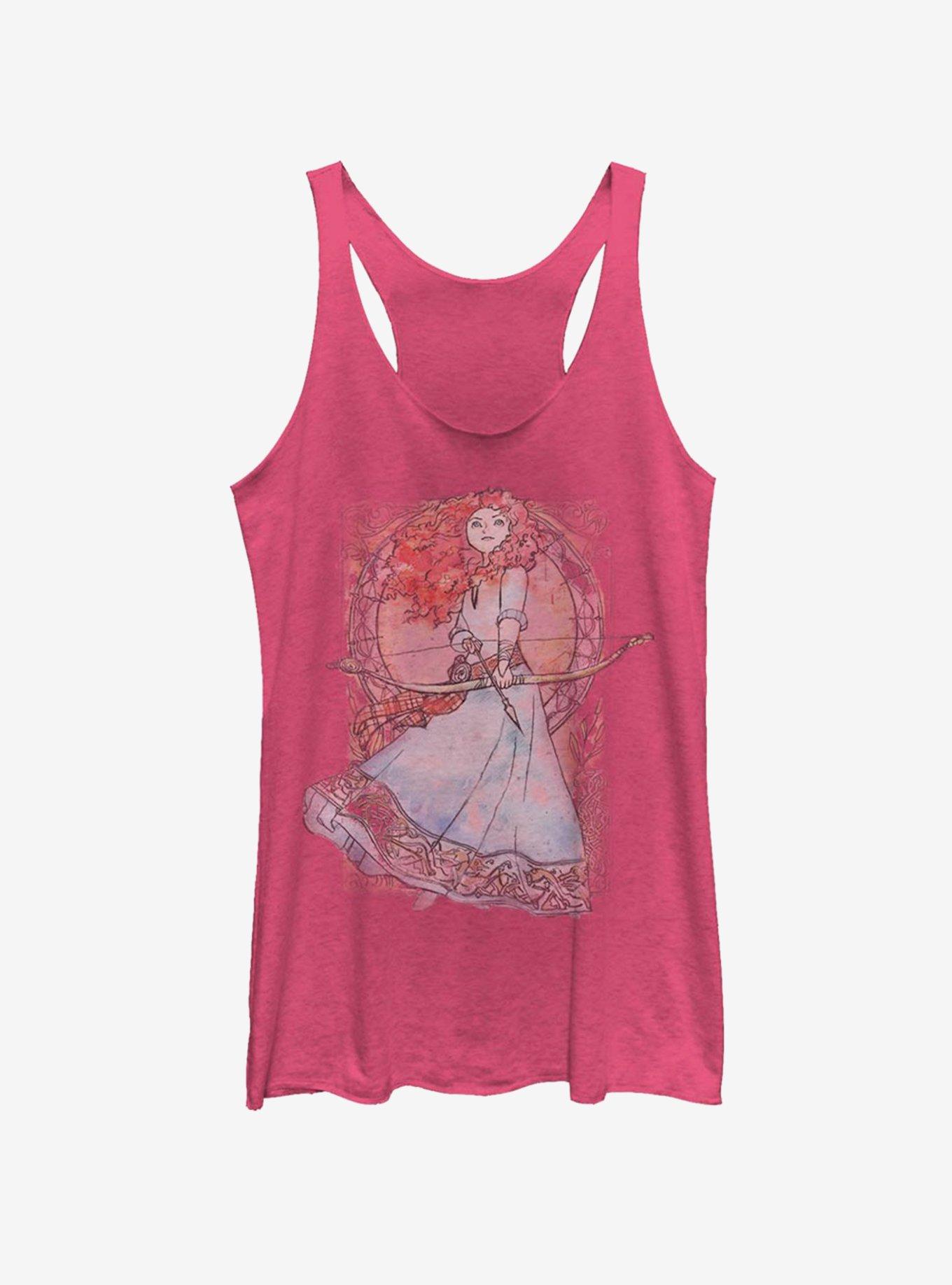 Disney Pixar Brave Watercolor Brave Girls Tank, PINK HTR, hi-res