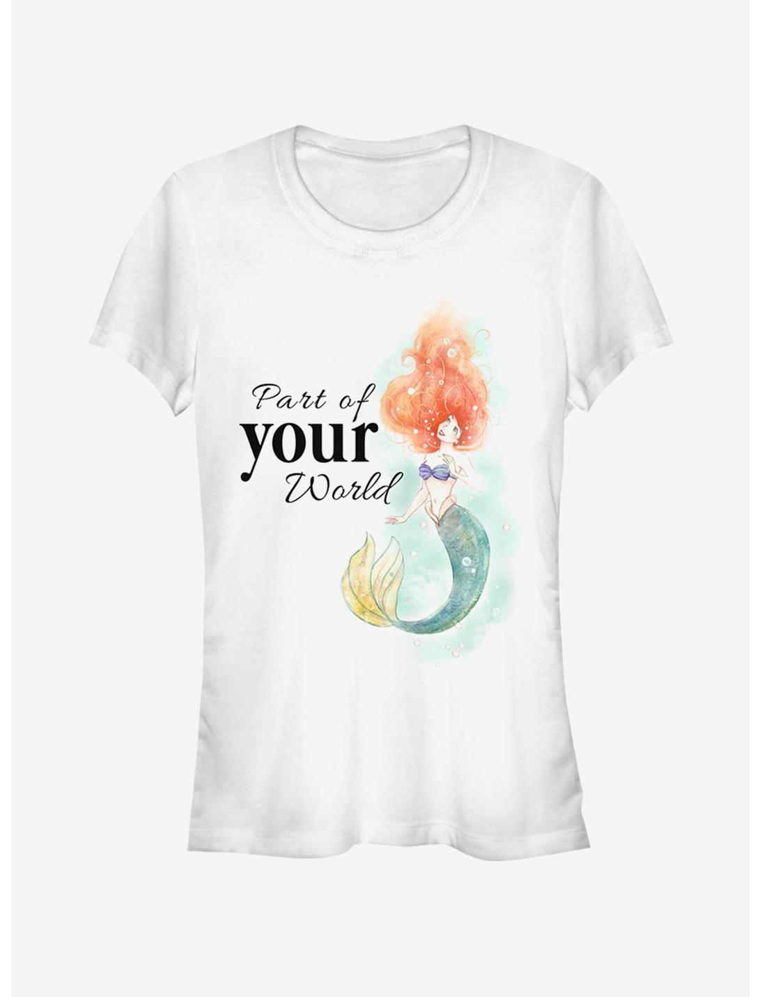 Disney The Little Mermaid Peaceful Ariel World Girls T-Shirt, WHITE, hi-res