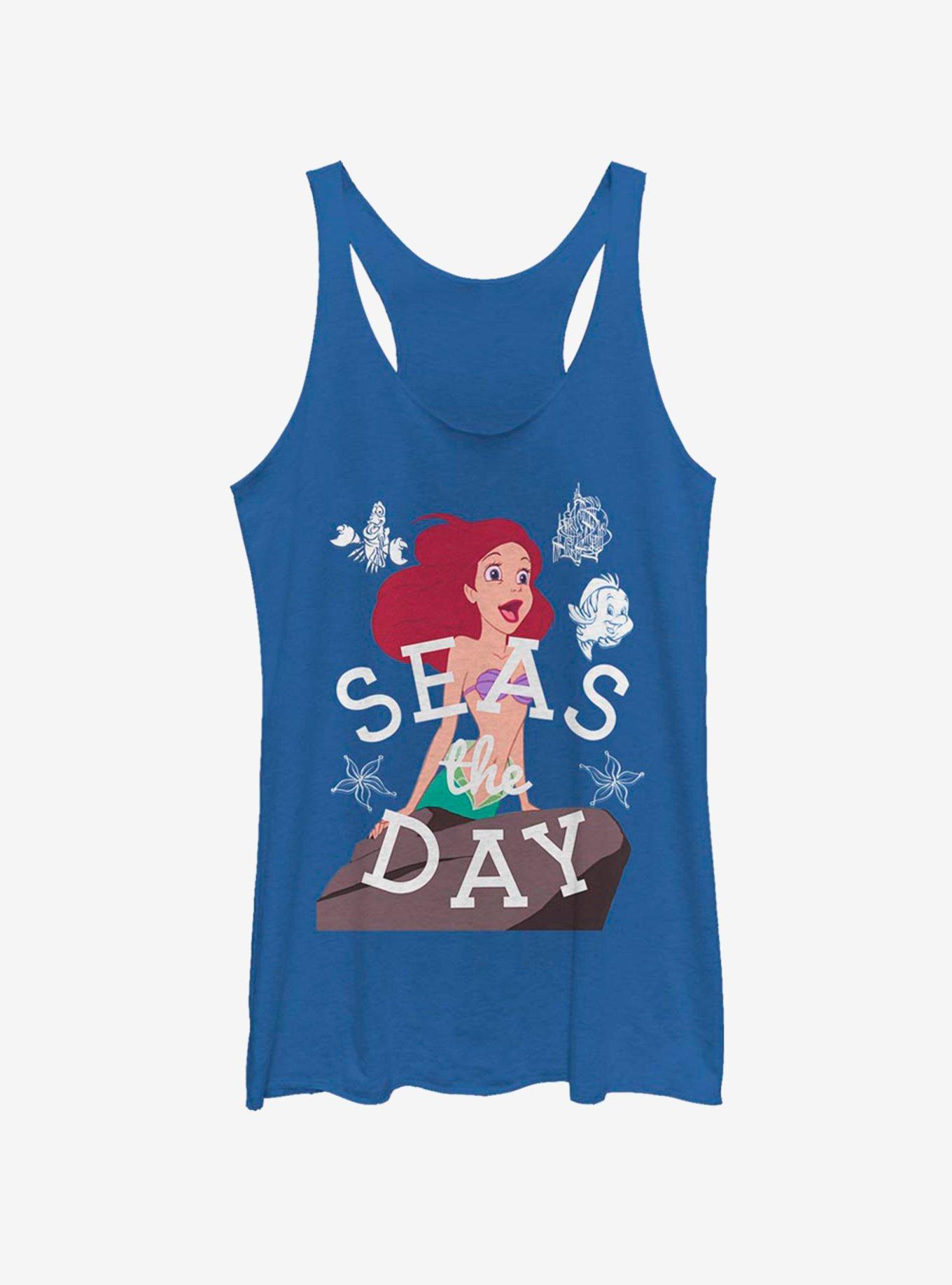 Disney The Little Mermaid Seas The Day Simple Girls Tank, ROY HTR, hi-res