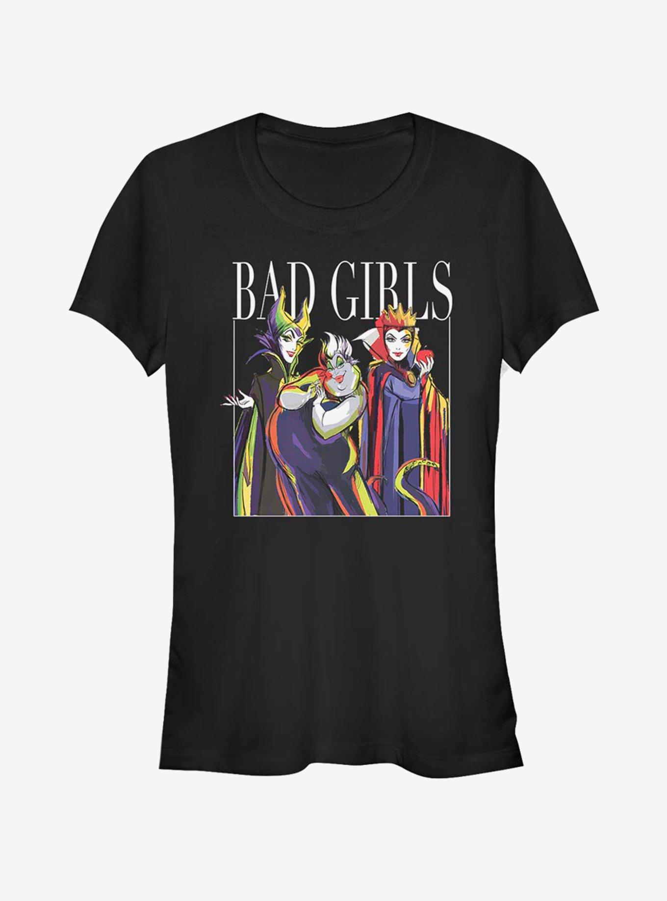 Disney Villains Bad Girls Pose Girls T-Shirt, BLACK, hi-res