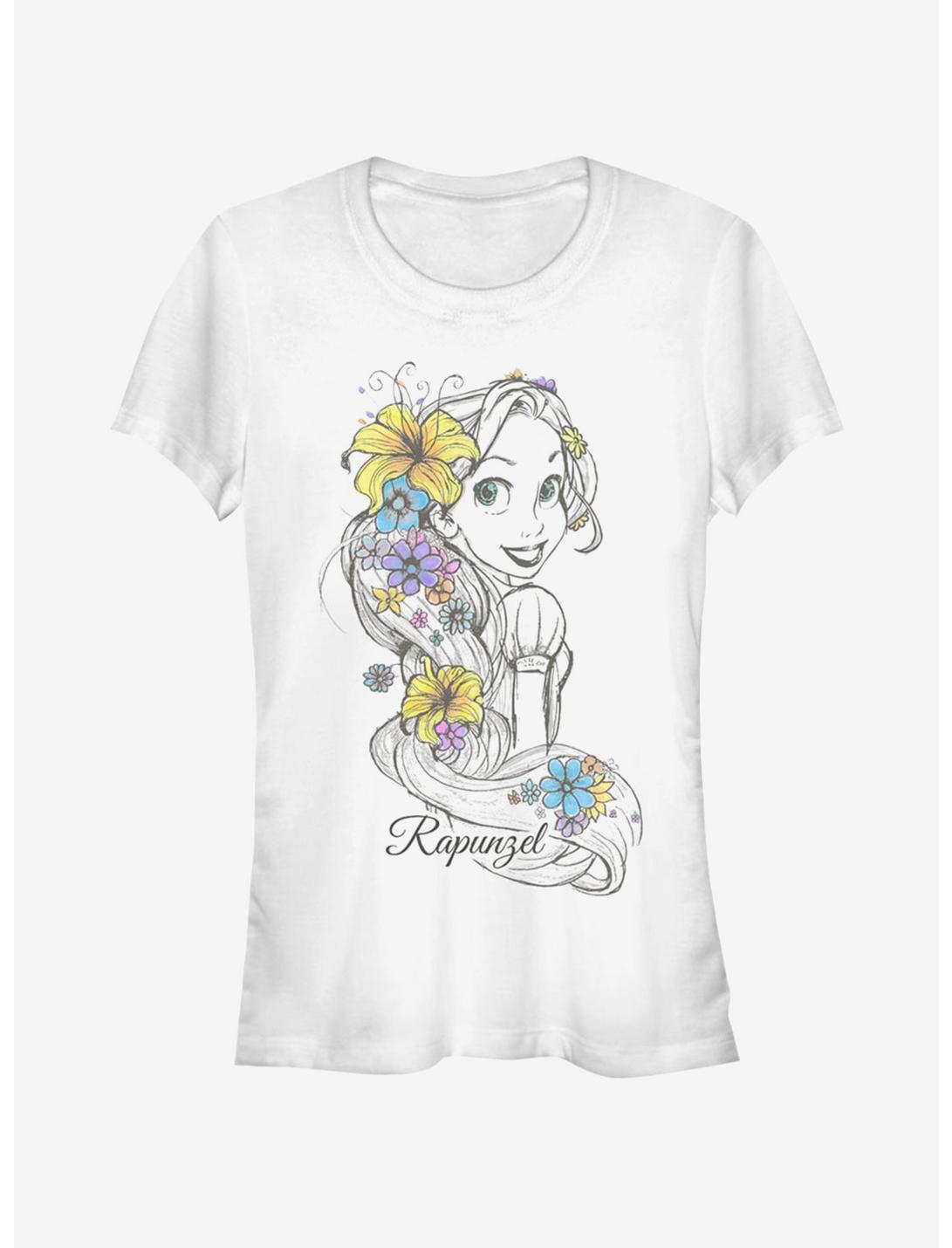 Disney Tangled Rapunzel Sketch Girls T-Shirt, WHITE, hi-res