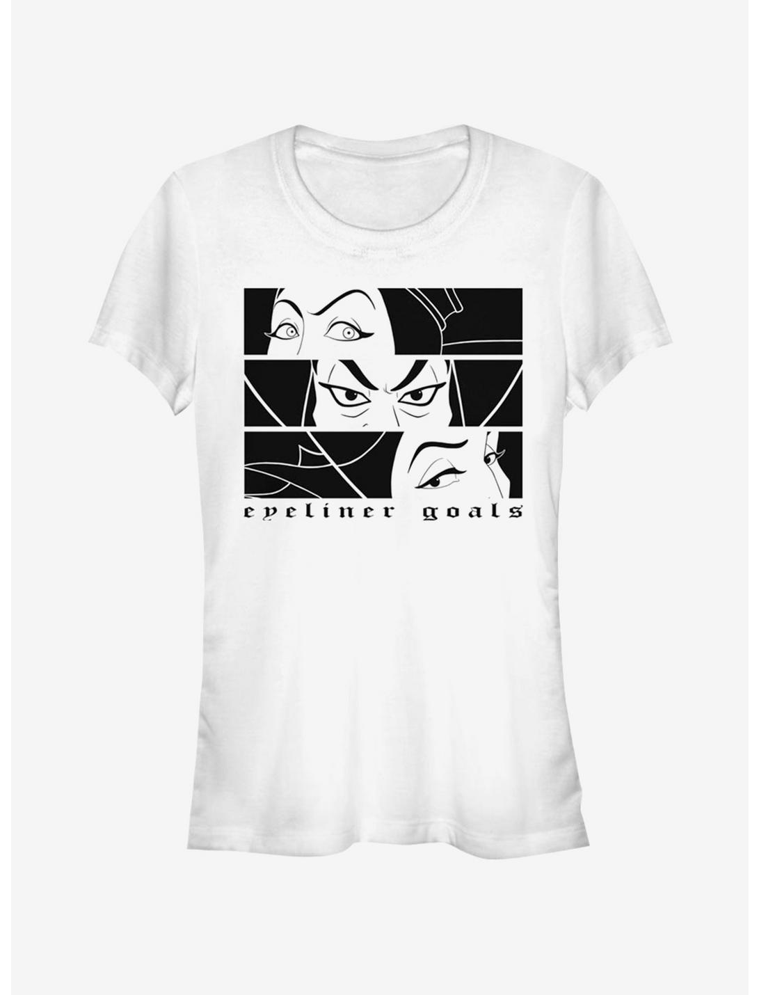 Disney Villains Villian Eyeliner Goals Girls T-Shirt, WHITE, hi-res