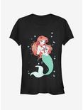 Disney The Little Mermaid Anime Ariel Girls T-Shirt, BLACK, hi-res