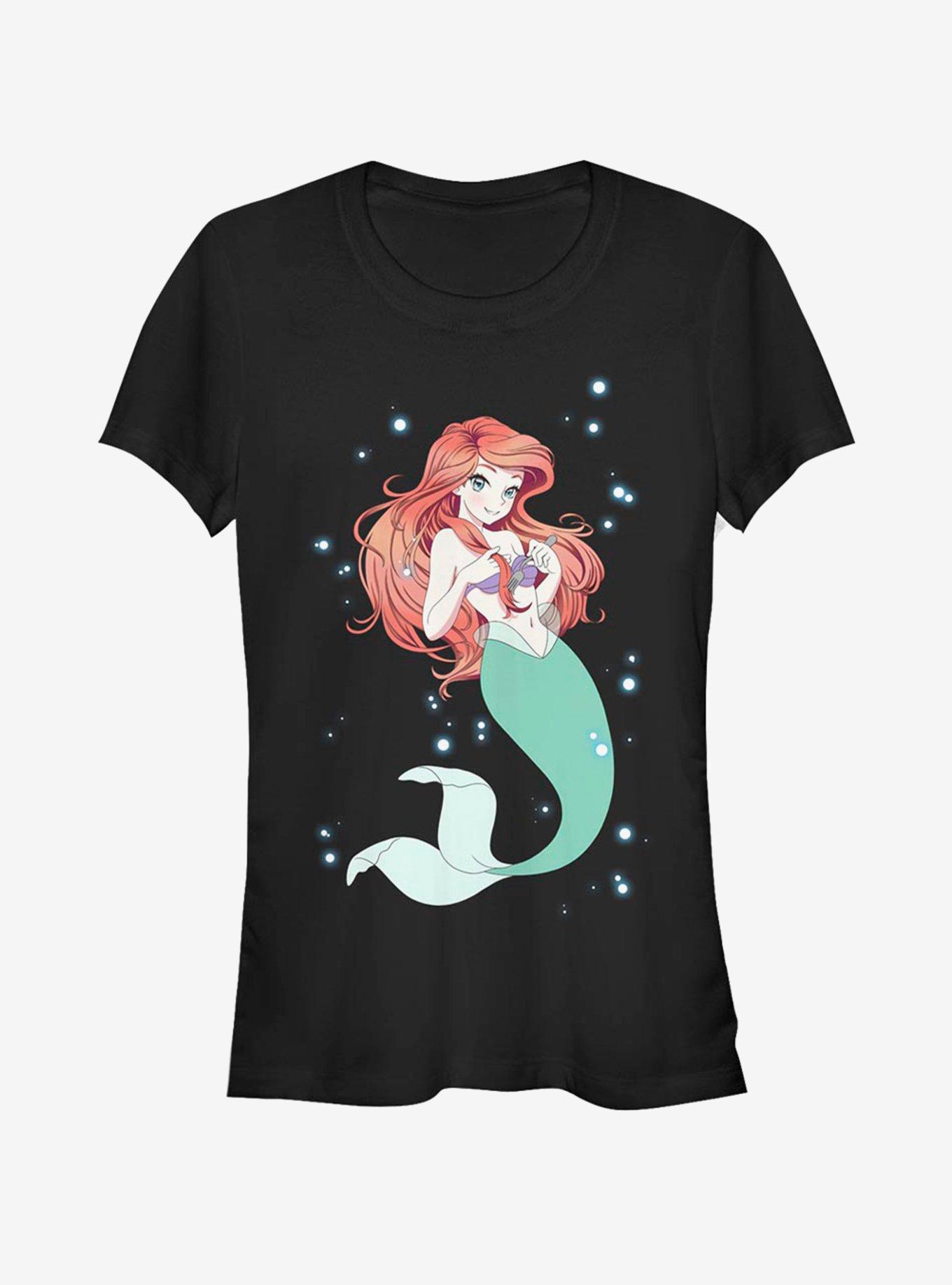 Disney The Little Mermaid Anime Ariel Girls T-Shirt, , hi-res