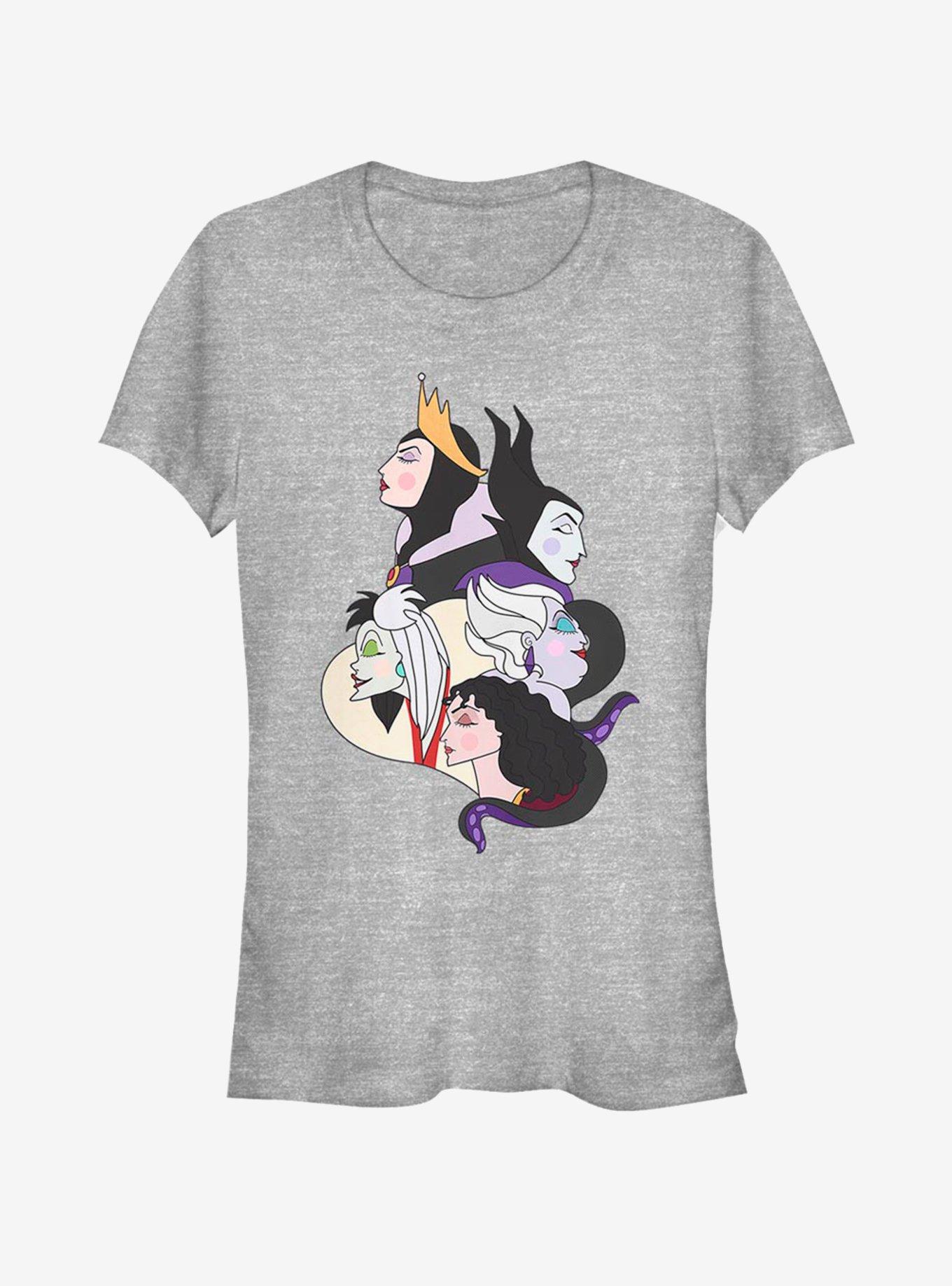 Disney Villains Wicked Profile Girls T-Shirt, ATH HTR, hi-res